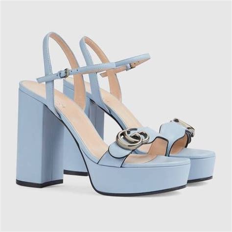 gucci light blue heels|gucci heels platform.